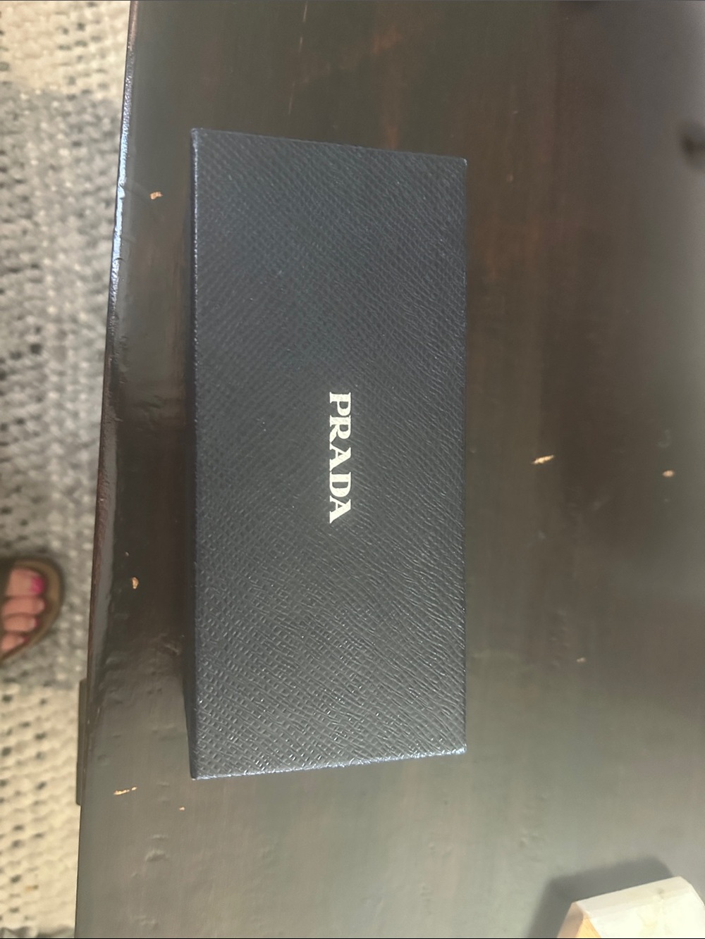 Prada Black Accessories Box with strap